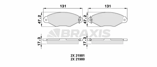 Brake Pad Set, disc brake (AA0014)