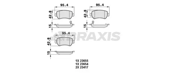 Brake Pad Set, disc brake (AB0056)