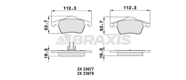 Brake Pad Set, disc brake (AA0203)