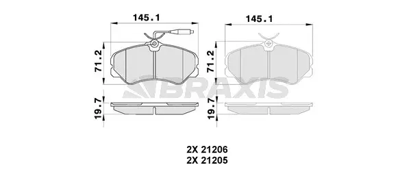 Brake Pad Set, disc brake (AB0235)