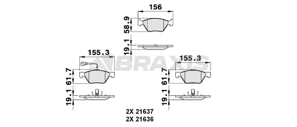 Brake Pad Set, disc brake (AB0139)