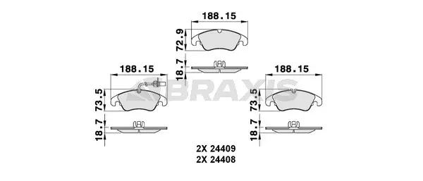 Brake Pad Set, disc brake (AB0129)