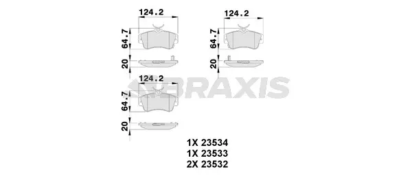 Brake Pad Set, disc brake (AB0220)