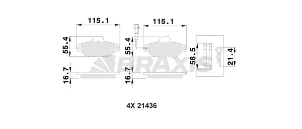 Brake Pad Set, disc brake (AB0028)