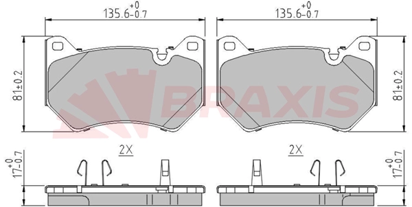Brake Pad Set, disc brake (AA0709)