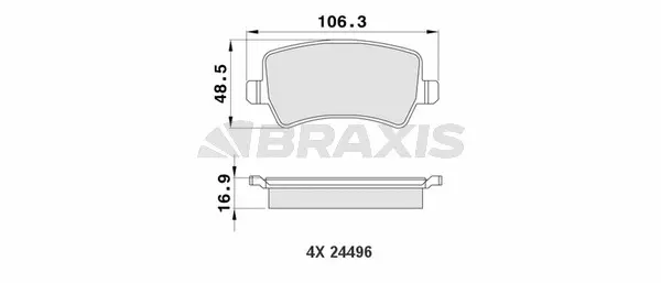 Brake Pad Set, disc brake (AA0119)