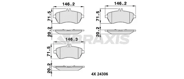 Brake Pad Set, disc brake (AA0036)