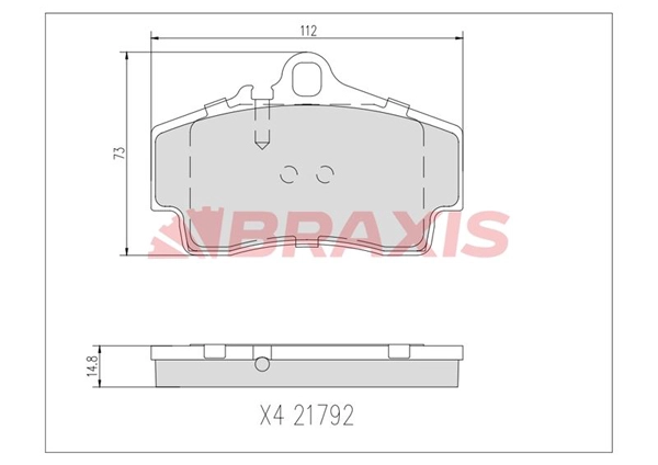 Brake Pad Set, disc brake (AA0745)