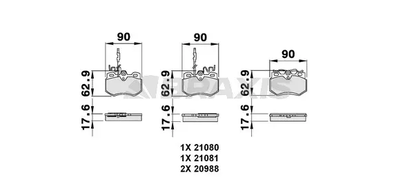 Brake Pad Set, disc brake (AB0094)