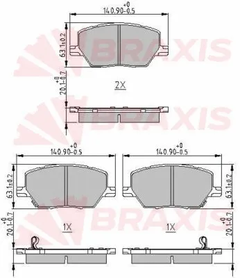 Brake Pad Set, disc brake (AA0640)