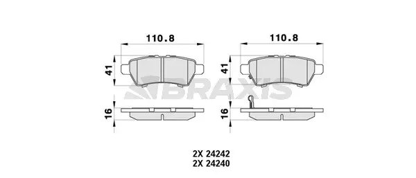 Brake Pad Set, disc brake (AB0417)