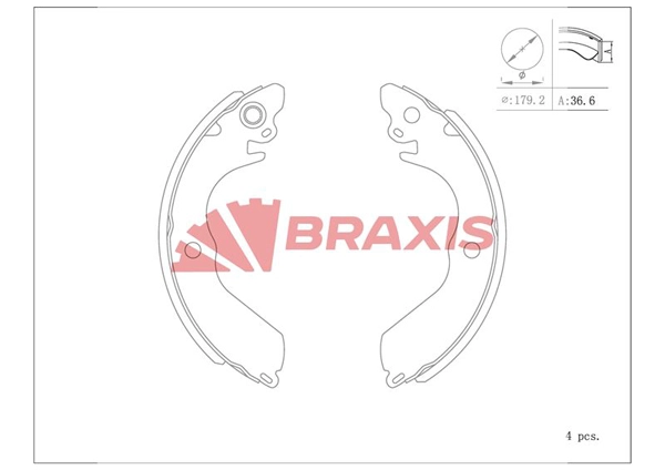 Brake Shoe Set (AC0153)