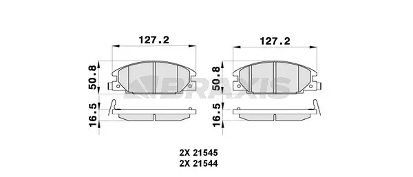 Brake Pad Set, disc brake (AB0296)