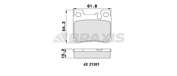 Brake Pad Set, disc brake (AA0471)
