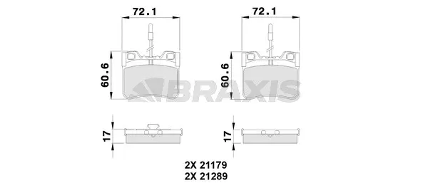 Brake Pad Set, disc brake (AB0108)