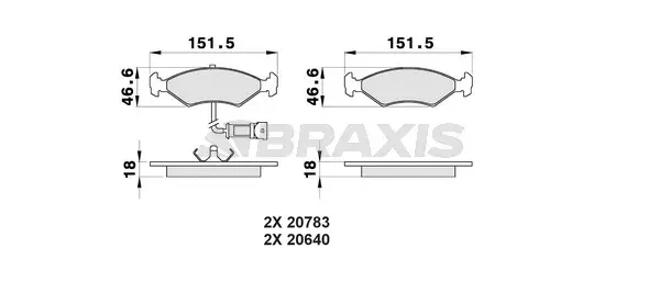 Brake Pad Set, disc brake (AB0169)