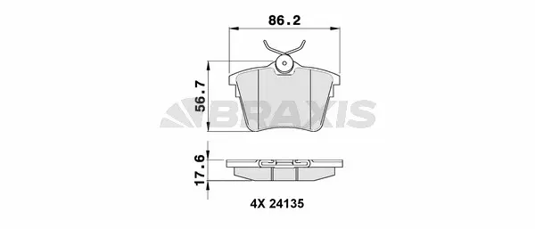 Brake Pad Set, disc brake (AA0105)