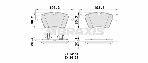 Brake Pad Set, disc brake (AA0408)