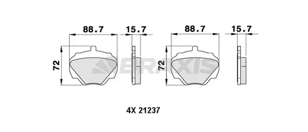 Brake Pad Set, disc brake (AA0228)