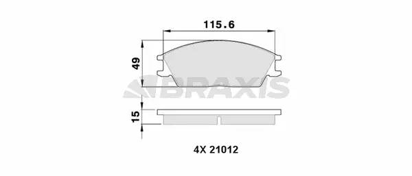 Brake Pad Set, disc brake (AA0337)