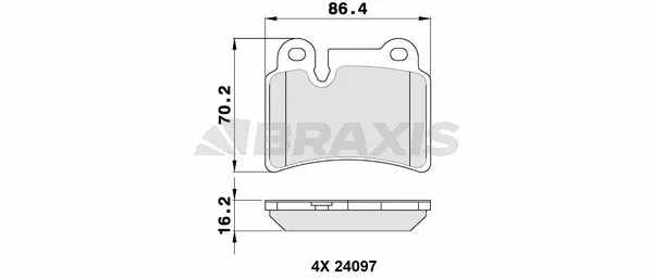 Brake Pad Set, disc brake (AA0313)