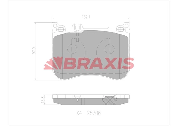 Brake Pad Set, disc brake (AA0765)