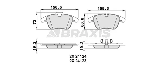 Brake Pad Set, disc brake (AA0261)