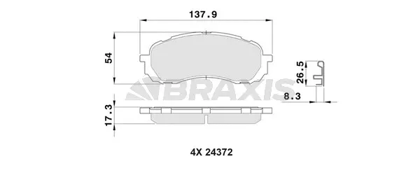 Brake Pad Set, disc brake (AB0531)