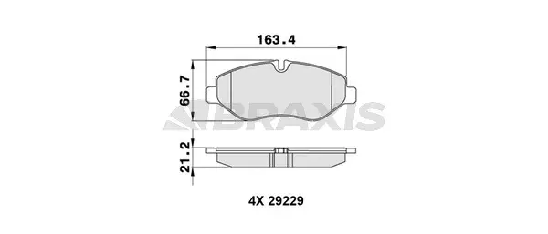 Brake Pad Set, disc brake (AA0244)