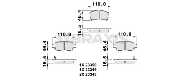 Brake Pad Set, disc brake (AB0077)