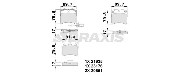 Brake Pad Set, disc brake (AB0179)