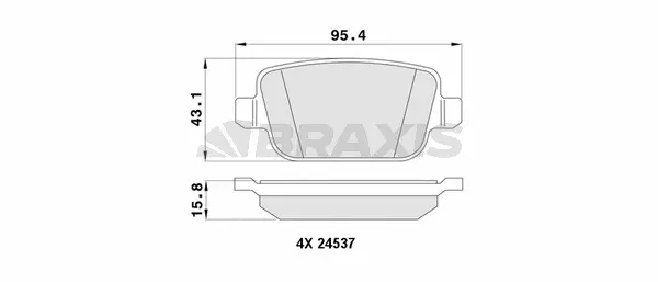 Brake Pad Set, disc brake (AA0062)