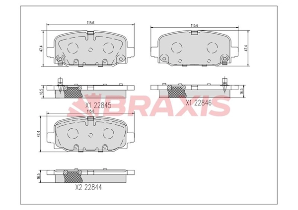 Brake Pad Set, disc brake (AA0750)