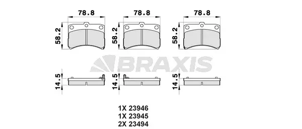 Brake Pad Set, disc brake (AB0347)