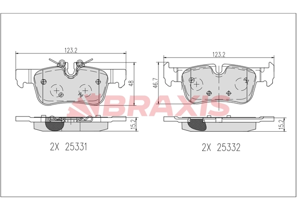 Brake Pad Set, disc brake (AB0636)