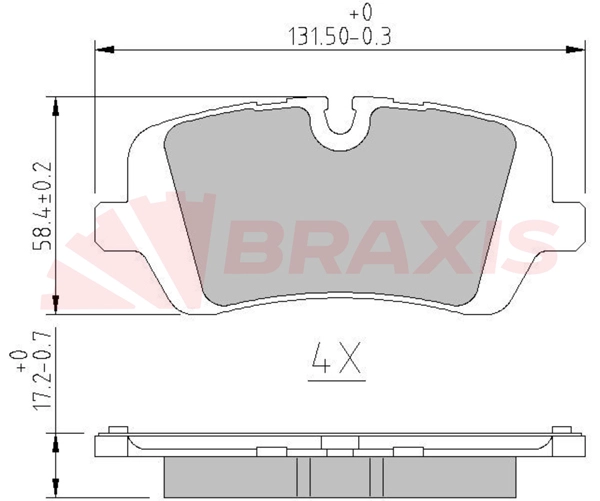 Brake Pad Set, disc brake (AA0658)