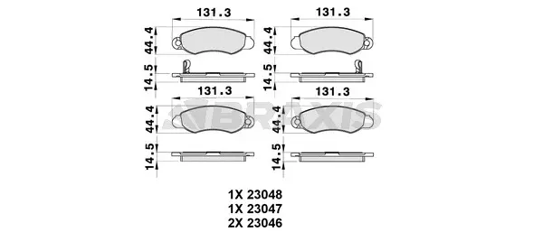 Brake Pad Set, disc brake (AB0303)