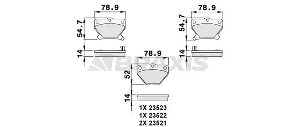 Brake Pad Set, disc brake (AB0085)