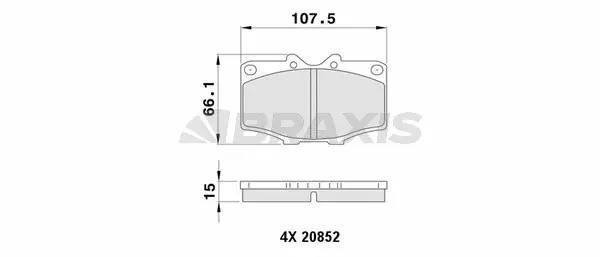Brake Pad Set, disc brake (AA0377)