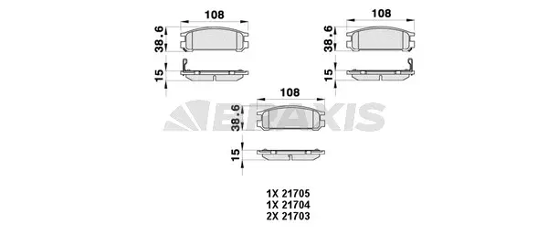 Brake Pad Set, disc brake (AB0412)
