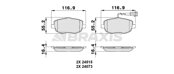 Brake Pad Set, disc brake (AB0078)