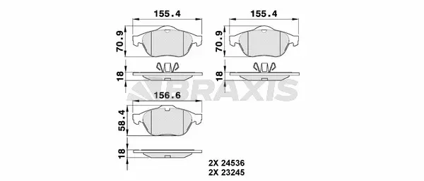Brake Pad Set, disc brake (AA0092)