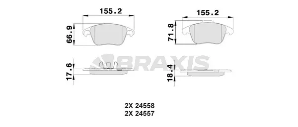 Brake Pad Set, disc brake (AA0076)