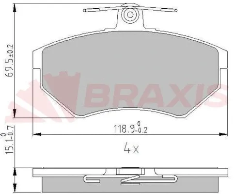 Brake Pad Set, disc brake (AA0616)