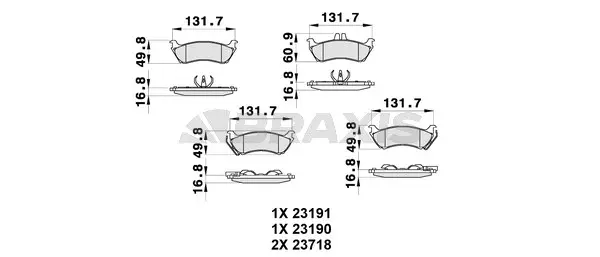 Brake Pad Set, disc brake (AB0351)