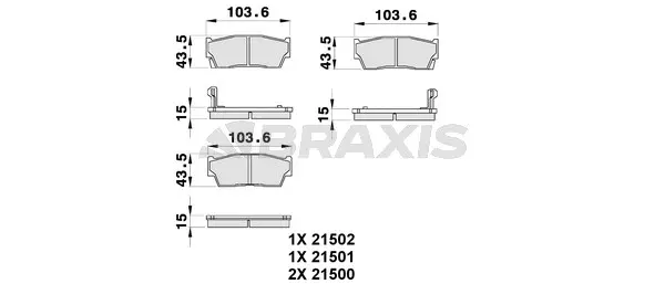 Brake Pad Set, disc brake (AB0175)