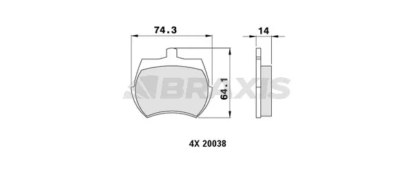 Brake Pad Set, disc brake (AA0200)