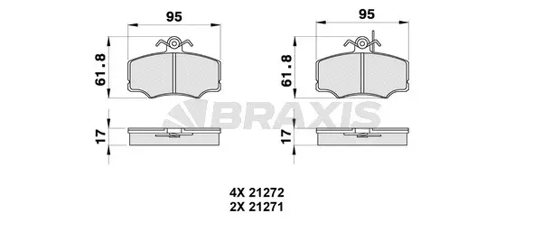 Brake Pad Set, disc brake (AB0330)