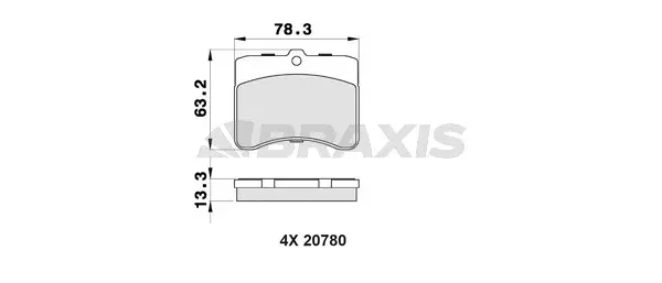 Brake Pad Set, disc brake (AB0419)