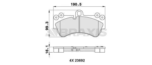 Brake Pad Set, disc brake (AA0266)